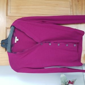 BURBERRY Brit purple cardigan sweater